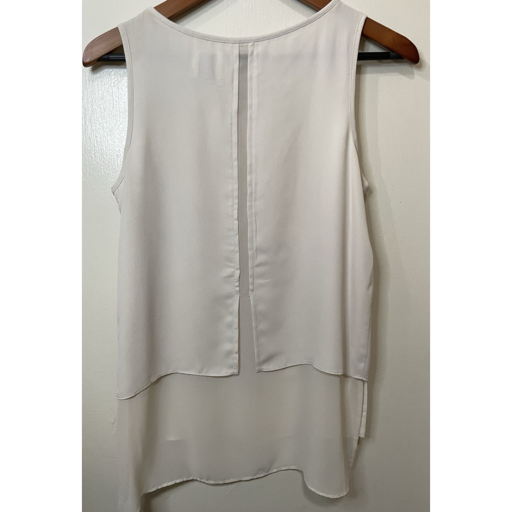 HD in Paris Anthropologie Sleeveless Pleated Sheer Top Size 2 Made In Indonesia - Picture 7 of 8
